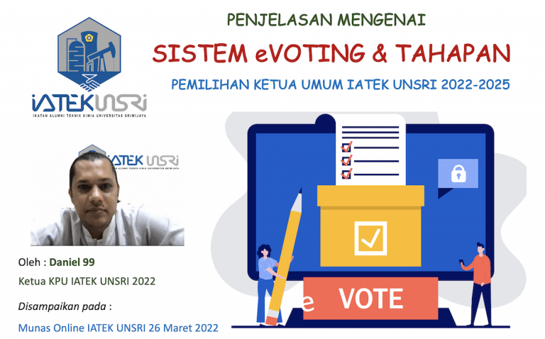 Penjelasan Sistem eVoting dan Tahapan Pemilu IATEK UNSRI 2022